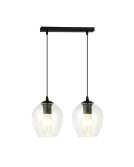 LAMPA WISZĄCA ISTAR 2 CZARNA PRZEZROCZYSTA EMIBIG 679/2