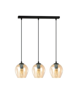 LAMPA WISZĄCA ISTAR 3 CZARNA MIODOWA EMIBIG 677/3