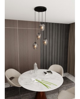 LAMPA WISZĄCA ISTAR 4 CZARNA PREMIUM GRAFITOWA EMIBIG 680/4PREM