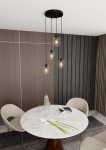 LAMPA WISZĄCA ISTAR 4 CZARNA PREMIUM PRZEZROCZYSTA EMIBIG 679/4PREM