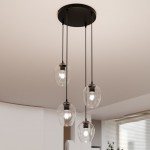 LAMPA WISZĄCA ISTAR 4 CZARNA PREMIUM PRZEZROCZYSTA EMIBIG 679/4PREM