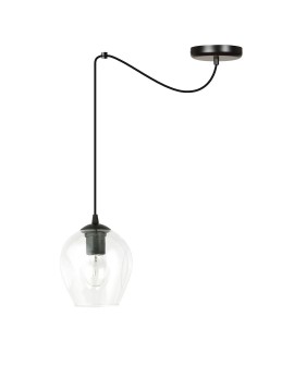 LAMPA WISZĄCA LEVEL 1 CZARNA PRZEZROCZYSTA EMIBIG 756/1