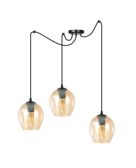 LAMPA WISZĄCA LEVEL 3 CZARNA MIODOWA EMIBIG 758/3