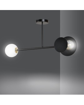 LAMPA SUFITOWA MINERVA 2-PUNKTOWA CZARNA EMIBIG 612/2