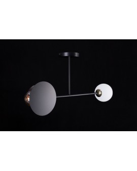 LAMPA SUFITOWA MINERVA 2-PUNKTOWA CZARNA EMIBIG 612/2