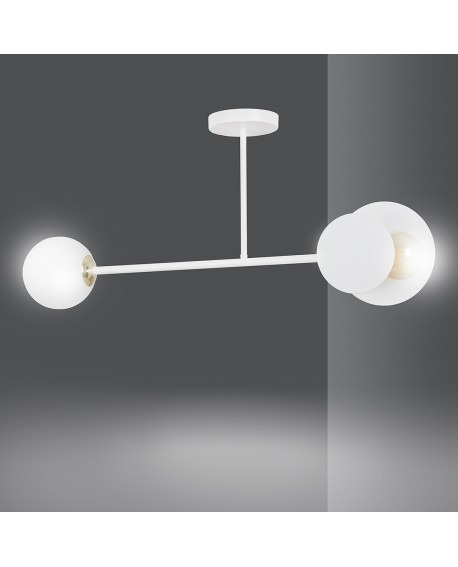 LAMPA SUFITOWA MINERVA 2-PUNKTOWA BIAŁA EMIBIG 613/2