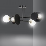 LAMPA SUFITOWA MINERVA 4-PUNKTOWA CZARNA EMIBIG 612/4