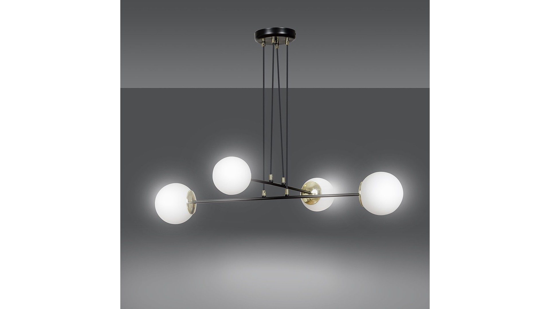 LAMPA WISZĄCA OGNIS 4 CZARNA EMIBIG