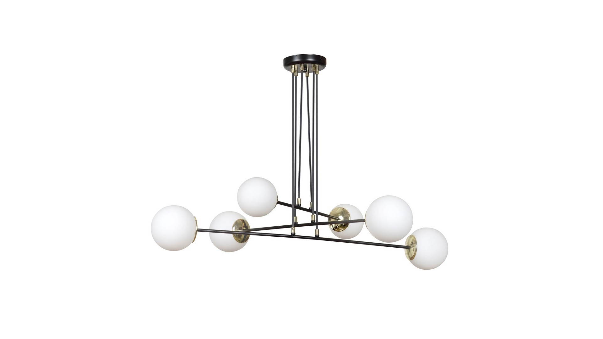 LAMPA WISZĄCA OGNIS 6 CZARNA EMIBIG