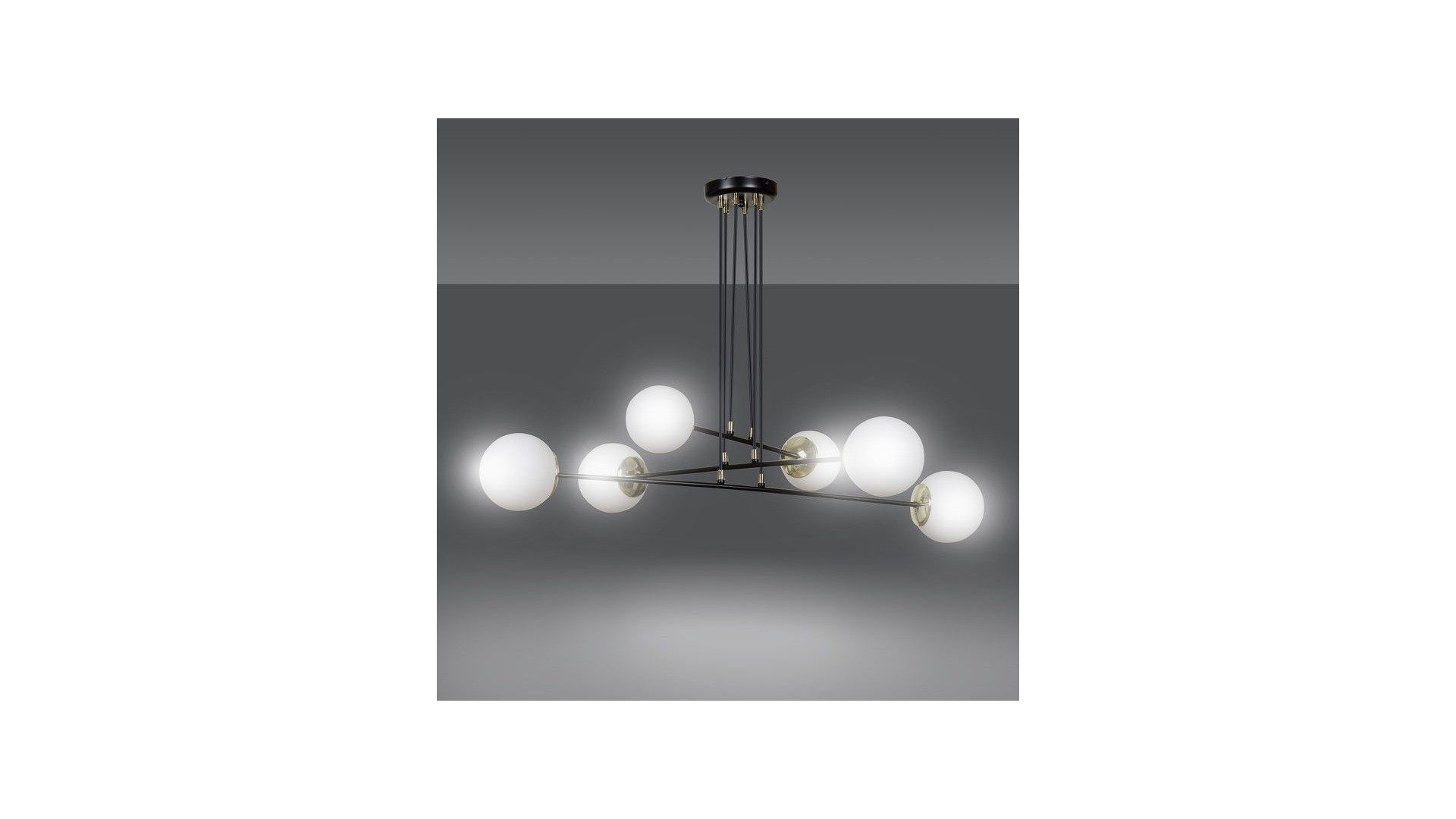 LAMPA WISZĄCA OGNIS 6 CZARNA EMIBIG