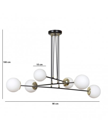 LAMPA WISZĄCA OGNIS 6 BIAŁA EMIBIG