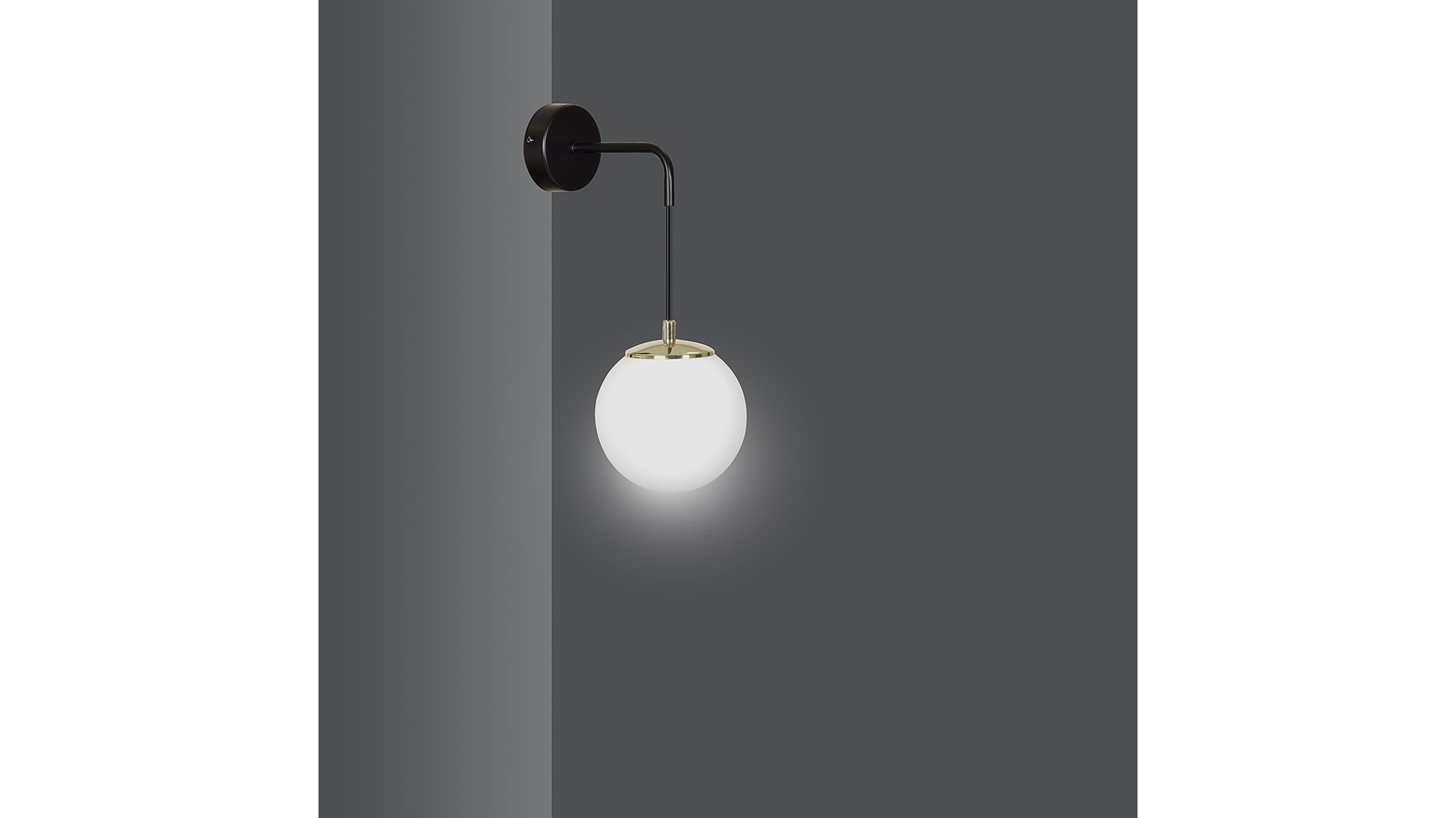 KINKIET LAMPA ŚCIENNA OGNIS K1 CZARNA EMIBIG