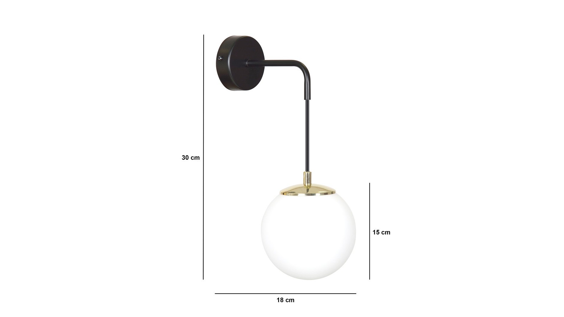 KINKIET LAMPA ŚCIENNA OGNIS K1 CZARNA EMIBIG