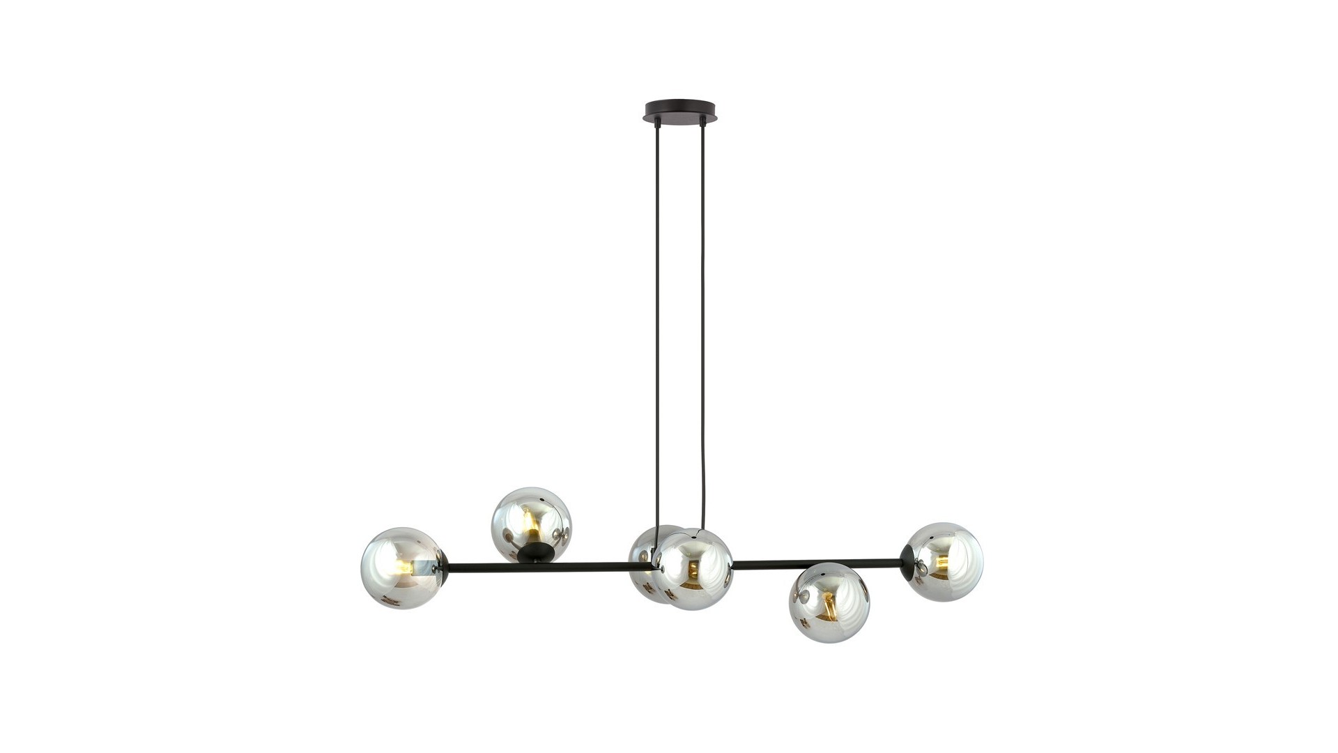 LAMPA WISZĄCA ROSSI 6 CZARNA GRAFITOWA EMIBIG