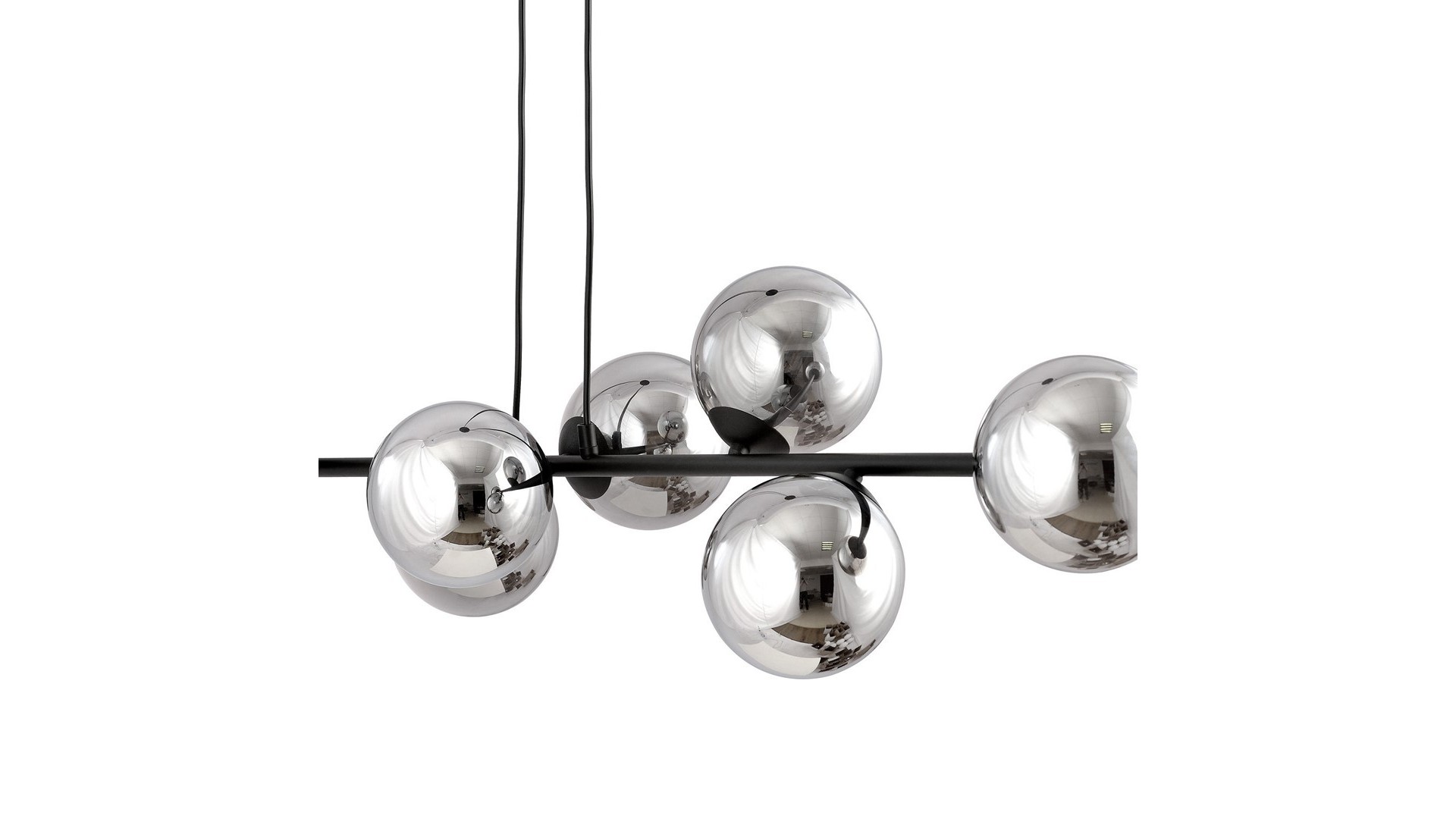 LAMPA WISZĄCA ROSSI 6 CZARNA GRAFITOWA EMIBIG