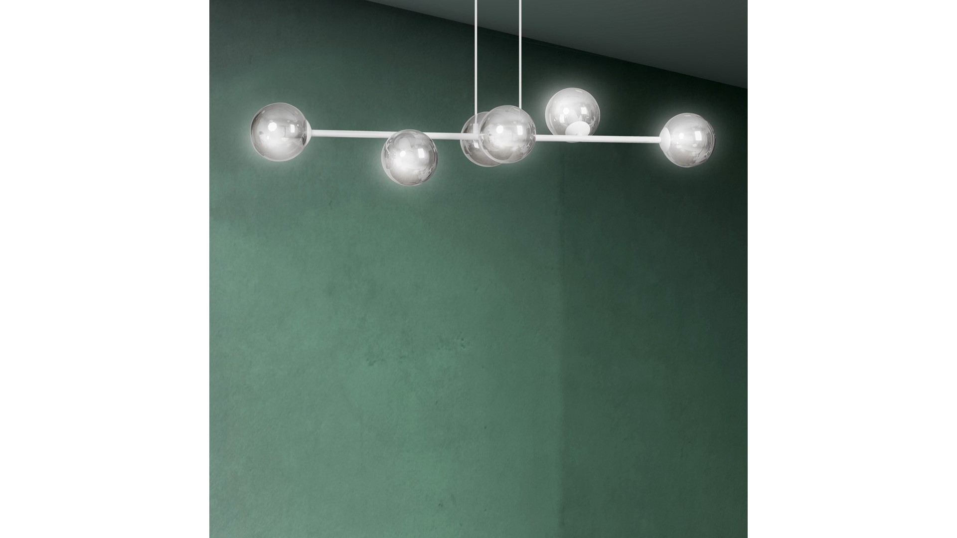 LAMPA WISZĄCA ROSSI 6 BIAŁA GRAFITOWA EMIBIG