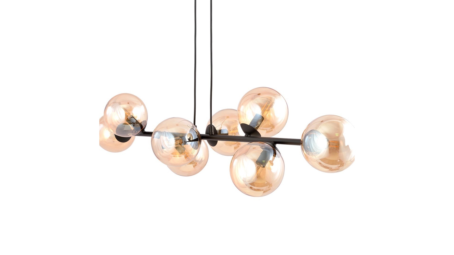 LAMPA WISZĄCA ROSSI 8 CZARNA MIODOWA EMIBIG