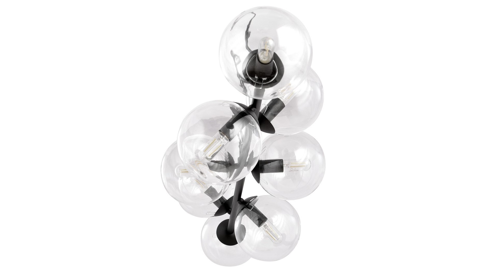 LAMPA WISZĄCA ROSSI 8 CZARNA PRZEZROCZYSTA EMIBIG