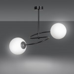 LAMPA SUFITOWA SELBI 2-PUNKTOWA CZARNA EMIBIG