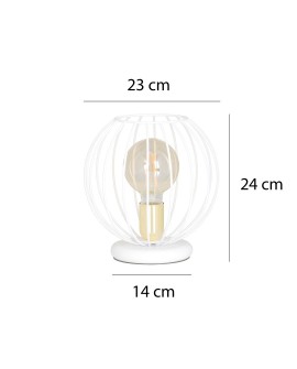 LAMPA BIURKOWA STOŁOWA ALBIO LN1 BIAŁA EMIBIG