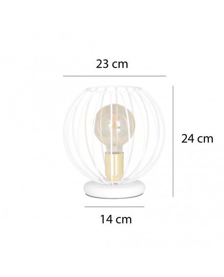 LAMPA BIURKOWA STOŁOWA ALBIO LN1 BIAŁA EMIBIG