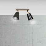 LAMPA SUFITOWA ATLAS 2-PUNKTOWA CZARNA EMIBIG