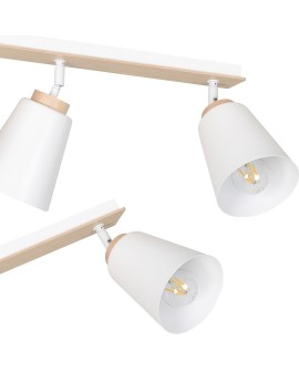 LAMPA SUFITOWA ATLAS 2-PUNKTOWA BIAŁA EMIBIG