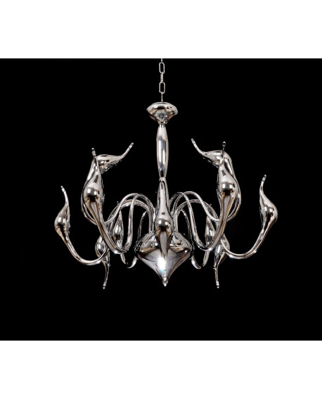 ORYGINALNA NOWOCZESNA LAMPA WISZĄCA SREBRNA MAGICA W12