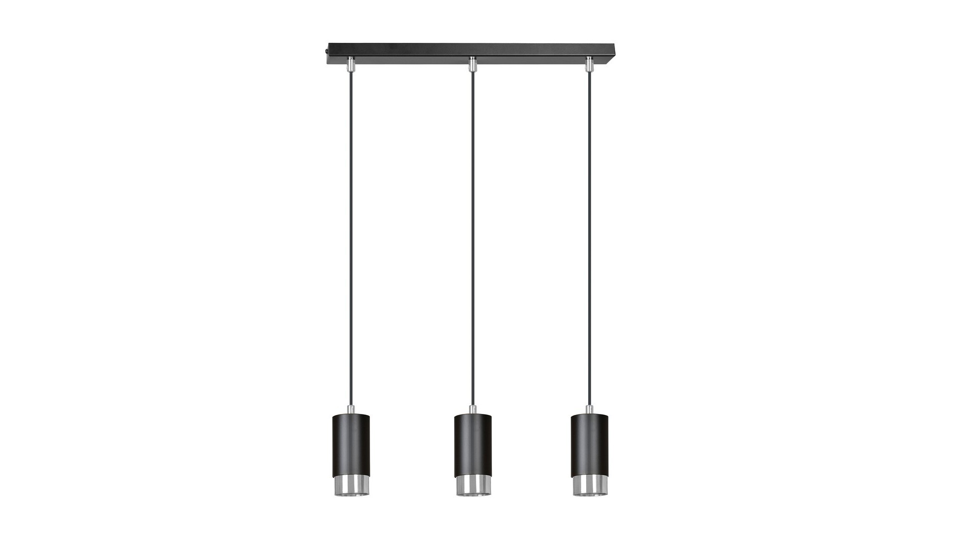 LAMPA WISZĄCA FUMIKO 3 CZARNA CHROM EMIBIG