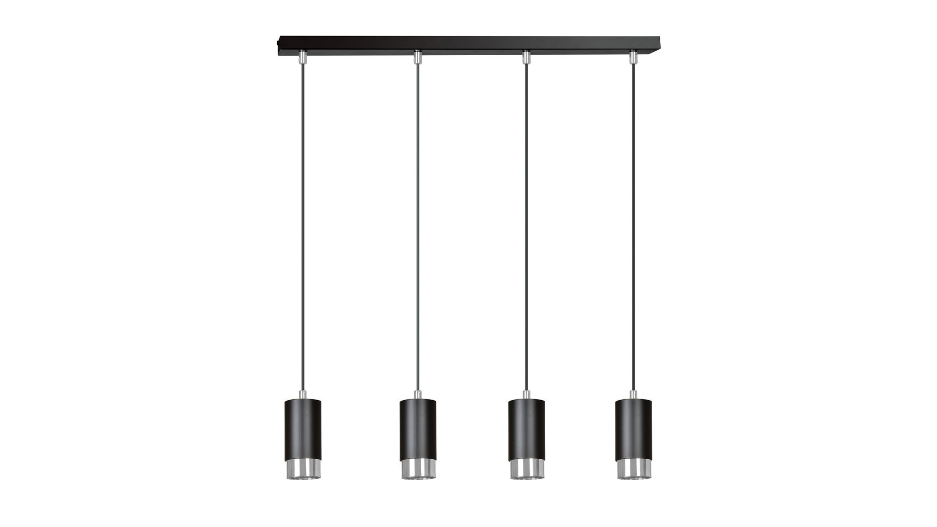 LAMPA WISZĄCA FUMIKO 4 CZARNA CHROM EMIBIG