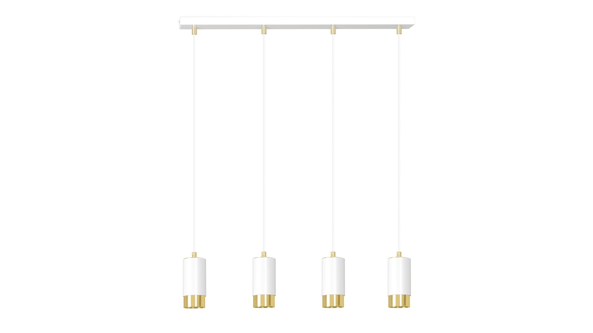 LAMPA WISZĄCA FUMIKO 4 BIAŁA ZŁOTA EMIBIG