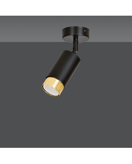 LAMPA SUFITOWA HIRO 1 CZARNA/ZŁOTA EMIBIG