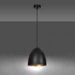 LAMPA WISZĄCA LENOX 1 CZARNA / ZŁOTA EMIBIG