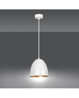 LAMPA WISZĄCA LENOX 1 BIAŁA / ZŁOTA EMIBIG