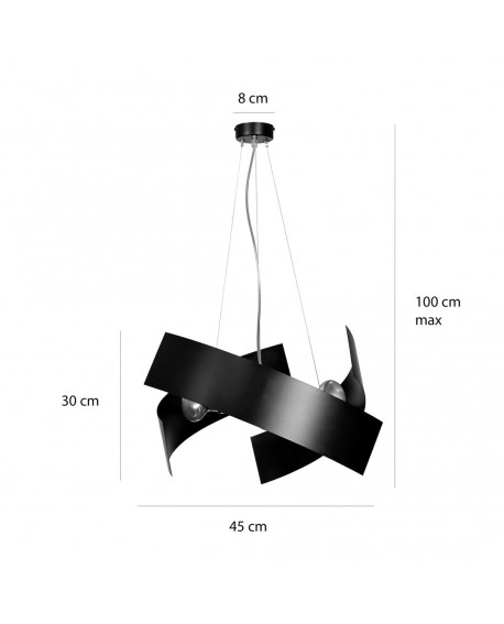 LAMPA WISZĄCA MODO CZARNA EMIBIG