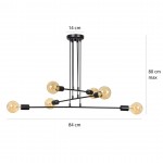 LAMPA WISZĄCA MULTIPO 6 CZARNA EMIBIG