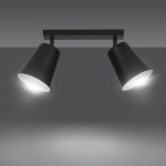 LAMPA SUFITOWA PRISM 2-PUNKTOWA CZARNA / BIAŁA EMIBIG