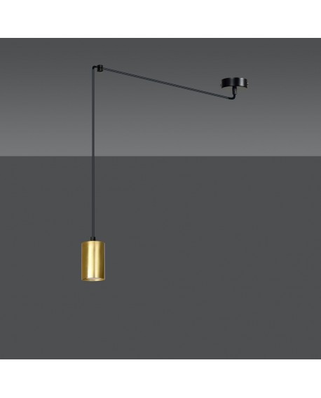 LAMPA WISZĄCA TRAKER 1 CZARNA ZŁOTA EMIBIG