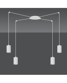 LAMPA WISZĄCA TRAKER 4 BIAŁA BIAŁA EMIBIG