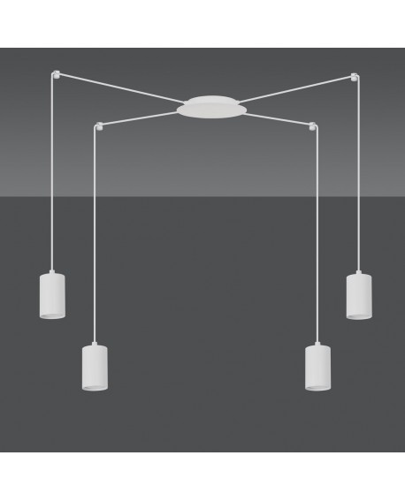 LAMPA WISZĄCA TRAKER 4 BIAŁA BIAŁA EMIBIG