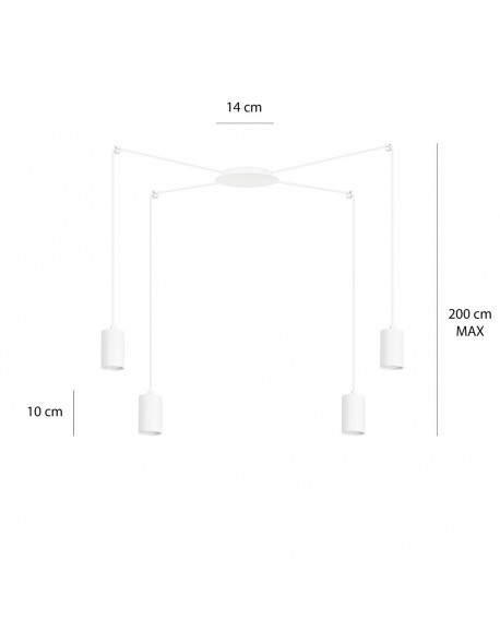 LAMPA WISZĄCA TRAKER 4 BIAŁA BIAŁA EMIBIG