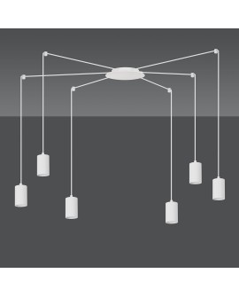 LAMPA WISZĄCA TRAKER 6 BIAŁA BIAŁA EMIBIG