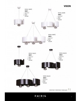 LAMPA WISZĄCA VIXON 1 CZARNA EMIBIG