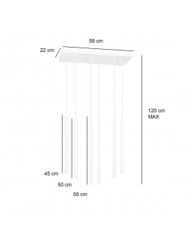 LAMPA WISZĄCA SELTER 6 CZARNA EMIBIG