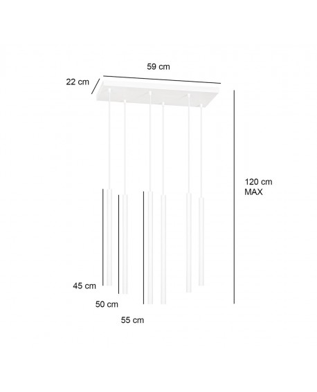 LAMPA WISZĄCA SELTER 6 CZARNA EMIBIG