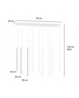 LAMPA WISZĄCA SELTER 9 BIAŁA EMIBIG