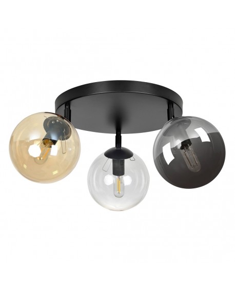 LAMPA SUFITOWA TOFI 3-PUNKTOWA CZARNA MIX PREMIUM EMIBIG