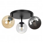 LAMPA SUFITOWA TOFI 3-PUNKTOWA CZARNA MIX PREMIUM EMIBIG