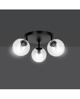 LAMPA SUFITOWA TOFI 3-PUNKTOWA CZARNA PRZEZROCZYSTA PREMIUM EMIBIG