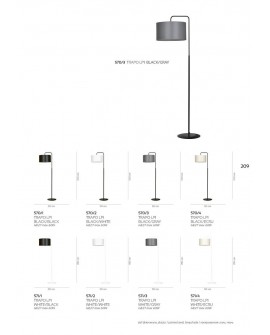 LAMPA PODŁOGOWA STOJĄCA TRAPO LP1 BL CZARNA EMIBIG